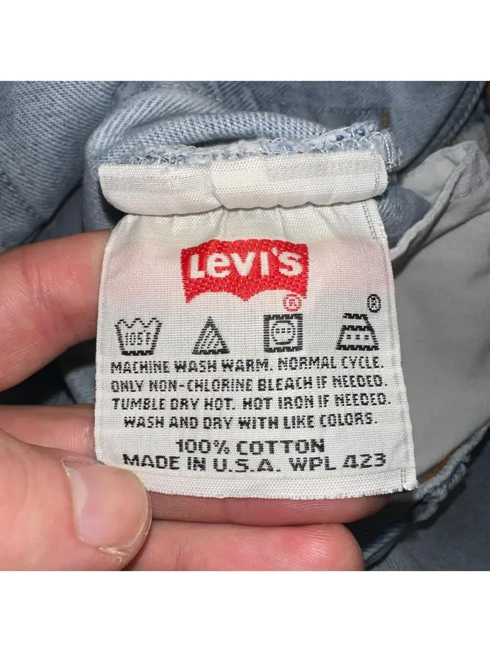 Levis 501 Vintage 90s USA XX Straight Leg Jeans Blue Light Wash 38x32 Act 37x31